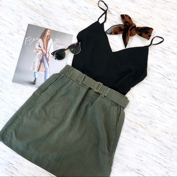 Banana Republic Army Green Utility Skirt Size XXSP - Picture 6 of 8